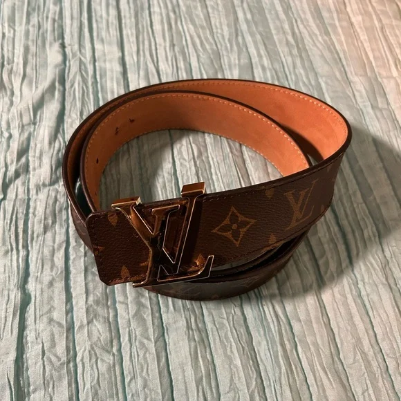 Louis Vuitton Brown Monogram Belt with Gold Accent Pretty LV 30mm Reversible Belt - Women - Accessories | LOUIS  main image 4